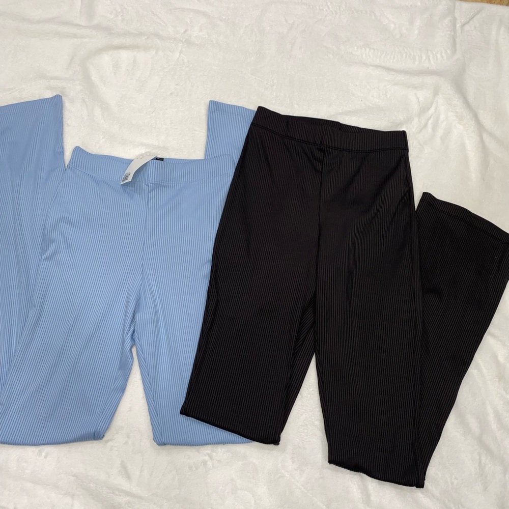 H&M ribbed flare leggings size xs